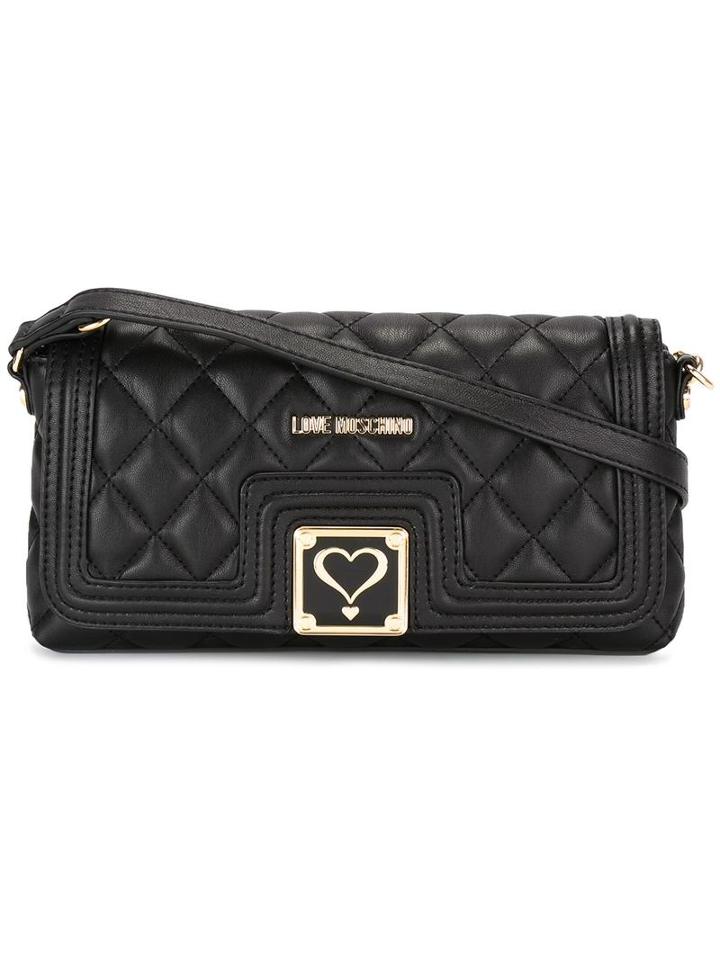 Love Moschino Quilted Clutch, Women's, Black, Polyurethane