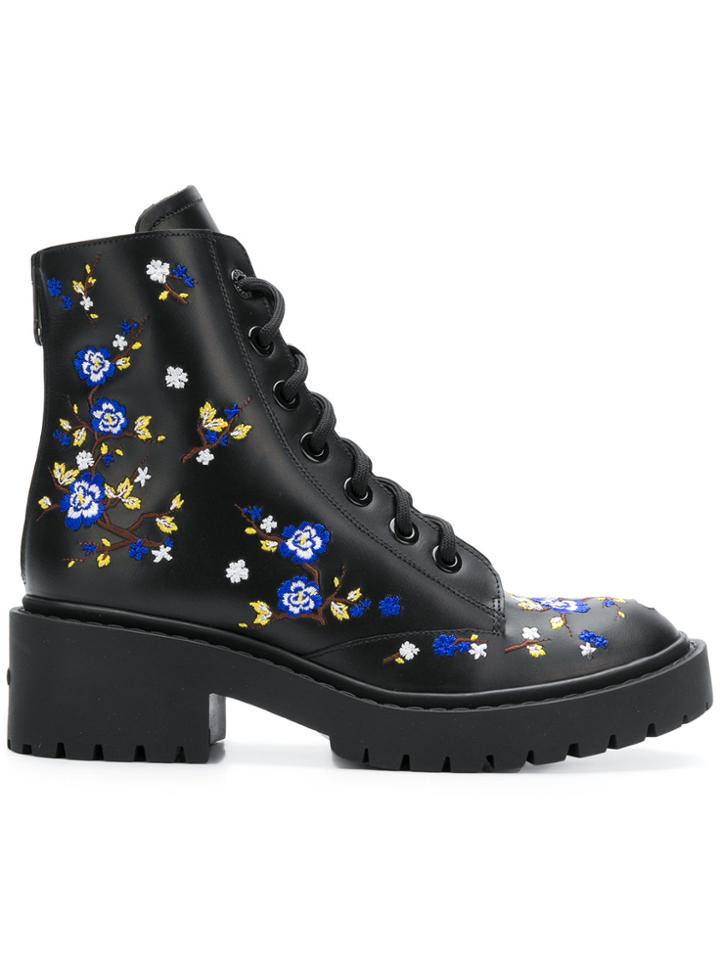 Kenzo Cheongsam Flower Pike Boots - Black