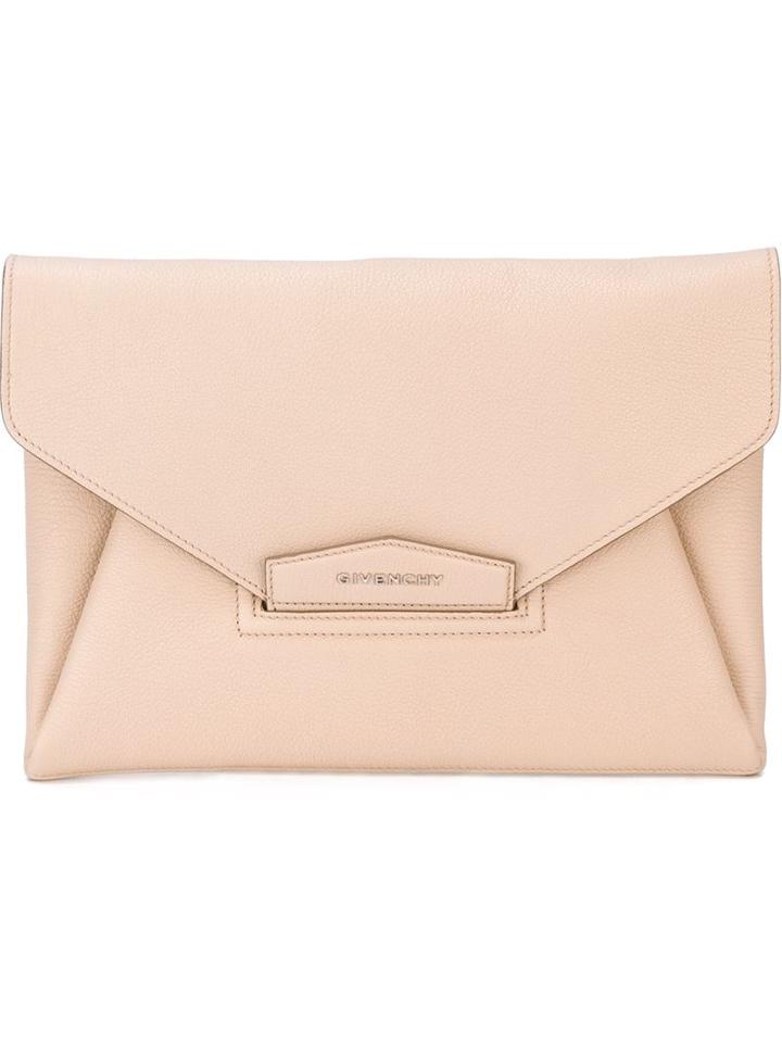 Givenchy Large 'antigona' Clutch, Women's, Nude/neutrals, Goat Skin
