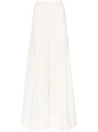 Jacquemus High Waisted Wide Leg Pleated Trousers - White