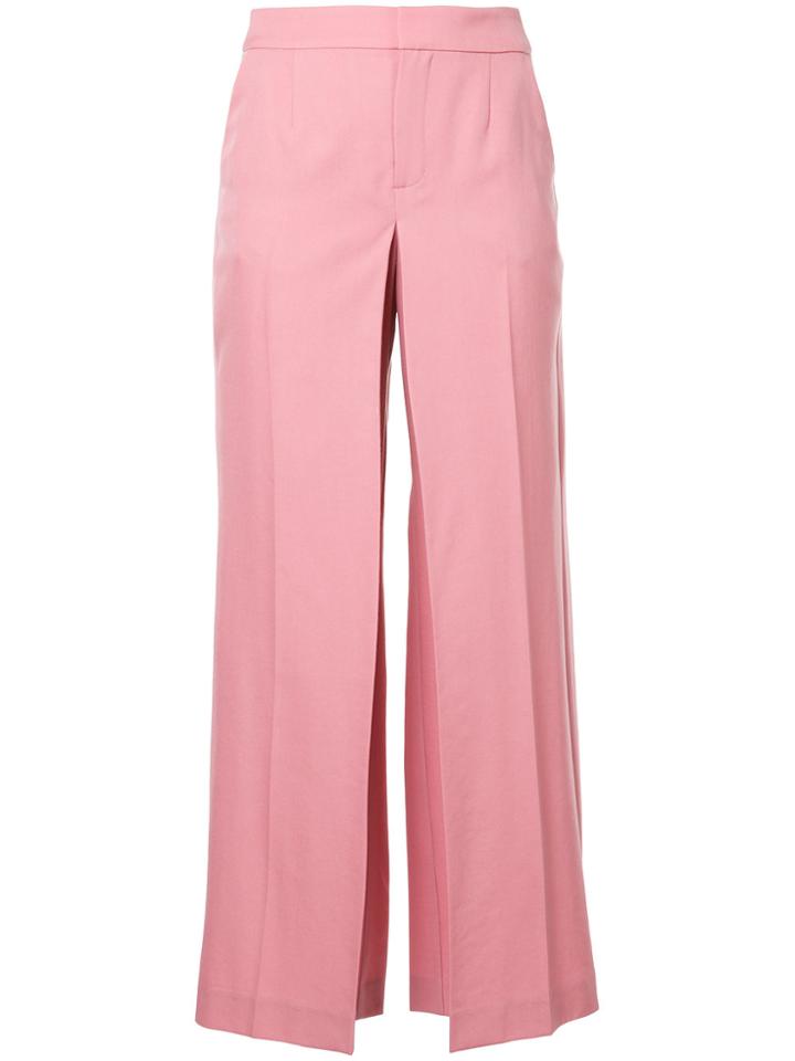Irene Origami Flared Trousers - Pink & Purple