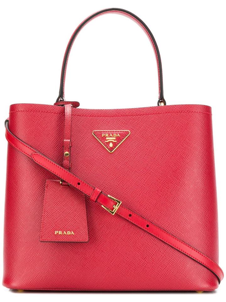 Prada Double Tote - Red