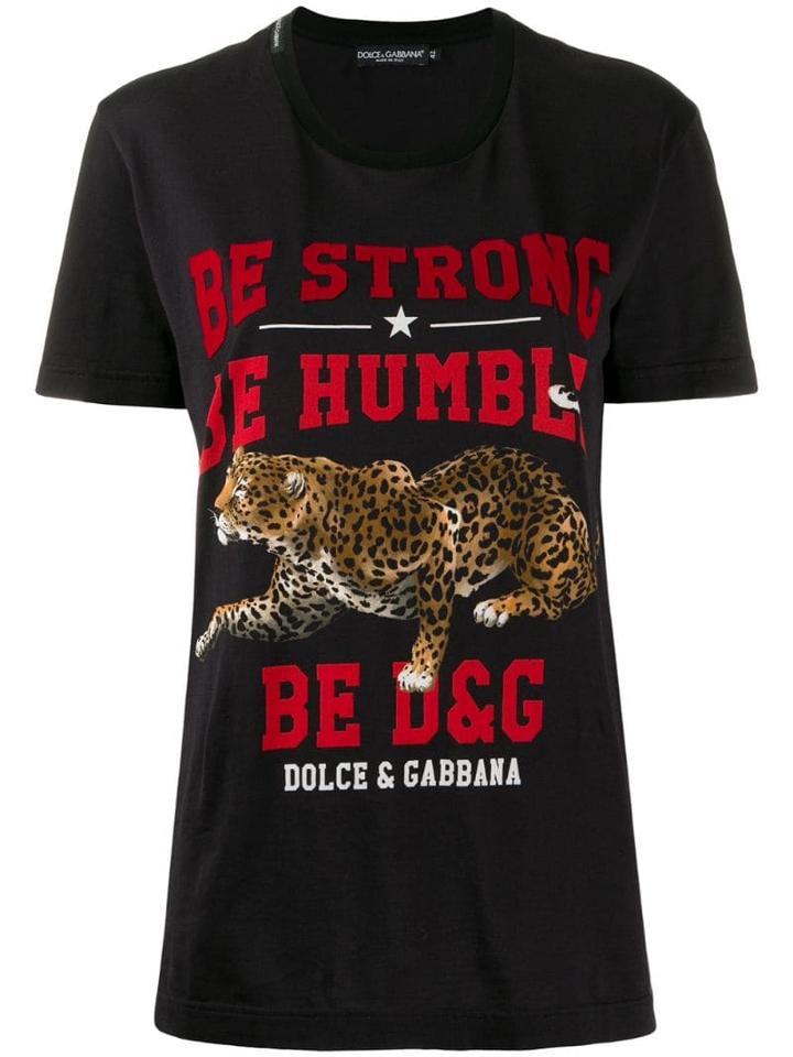 Dolce & Gabbana Be Strong Be Humble T-shirt - Black
