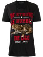 Dolce & Gabbana Be Strong Be Humble T-shirt - Black