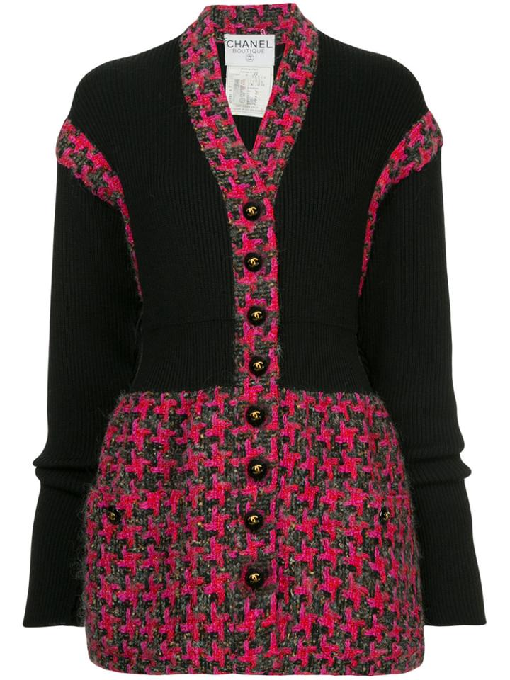 Chanel Vintage Buttoned Knitted Jacket - Black