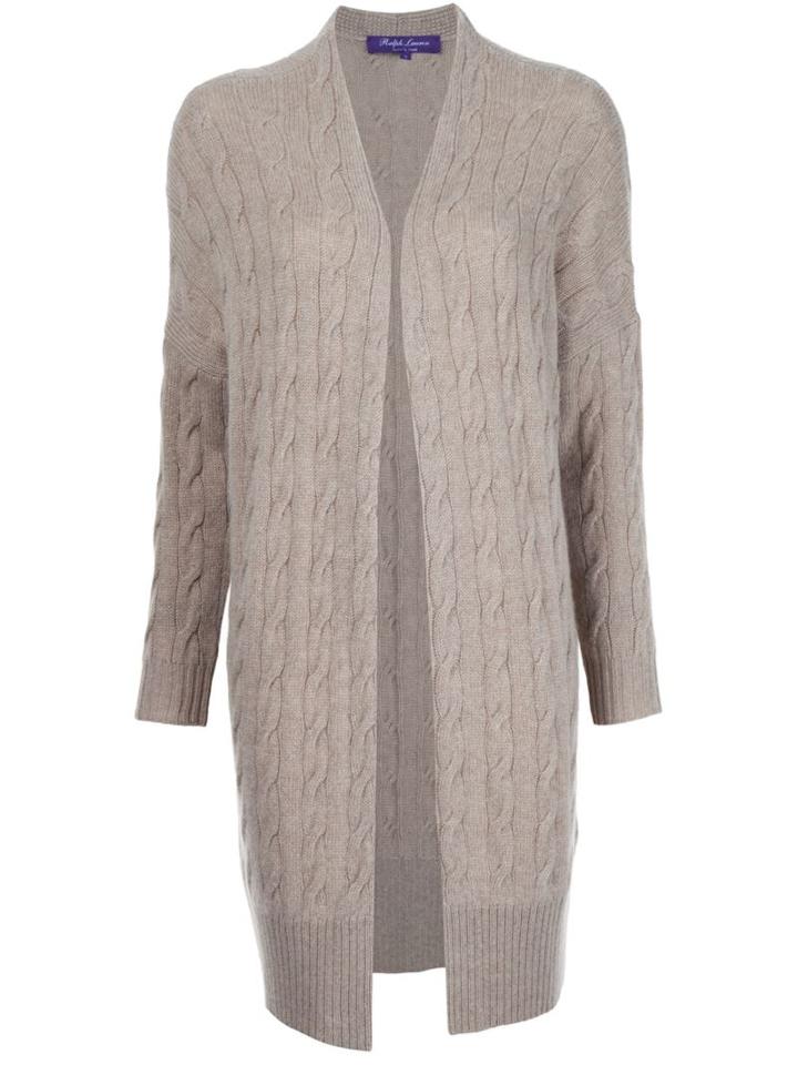 Ralph Lauren Black Aran Knit Cardigan, Women's, Size: Small, Nude/neutrals, Nylon/cashmere