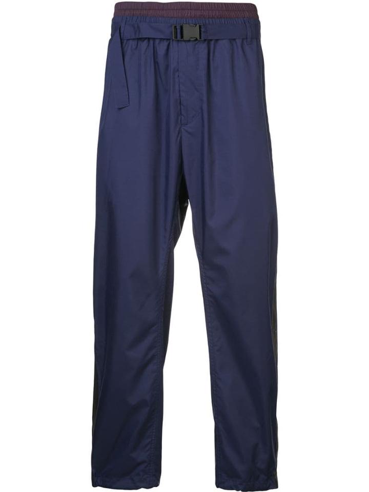 3.1 Phillip Lim Double-waistband Track Pants - Blue