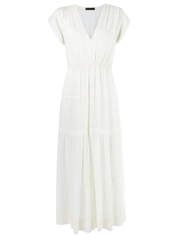 Talie Nk Silk Maxi Dress, Women's, Size: 36, White, Silk