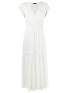 Talie Nk Silk Maxi Dress, Women's, Size: 36, White, Silk