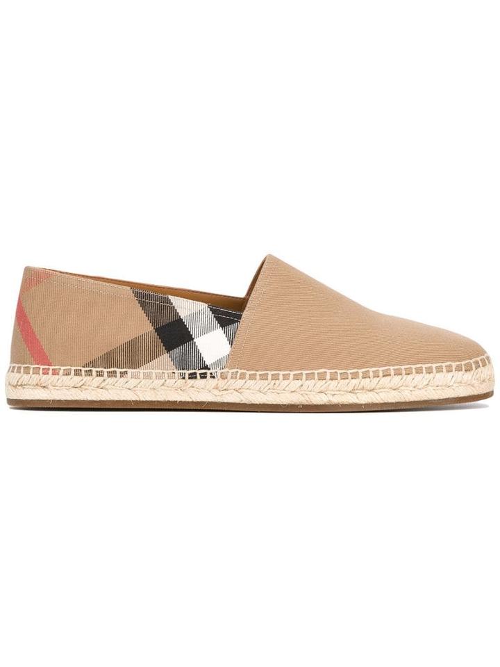 Burberry Canvas Check Espadrilles - Neutrals