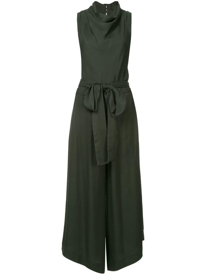 Ginger & Smart Merge Tie Waist Jumpsuit - Green