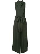 Ginger & Smart Merge Tie Waist Jumpsuit - Green