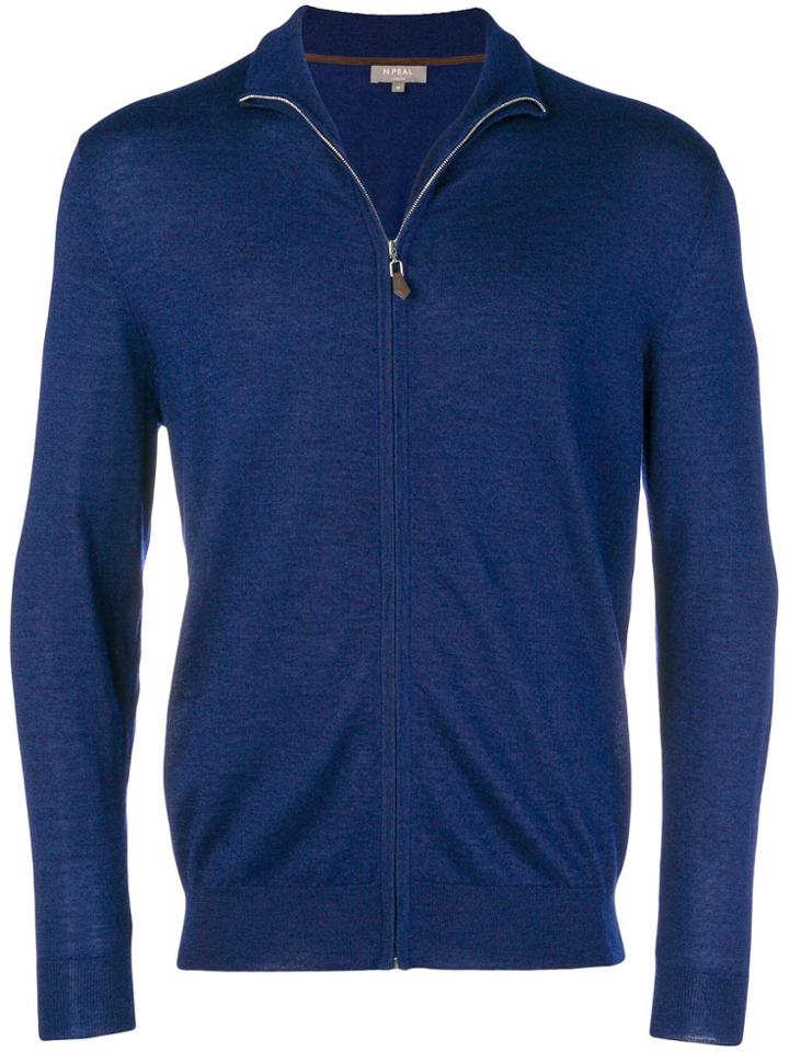 N.peal Cashmere Zipped Cardigans - Blue