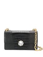 Miu Miu Crocodile Embossed Crossbody Bag - Black