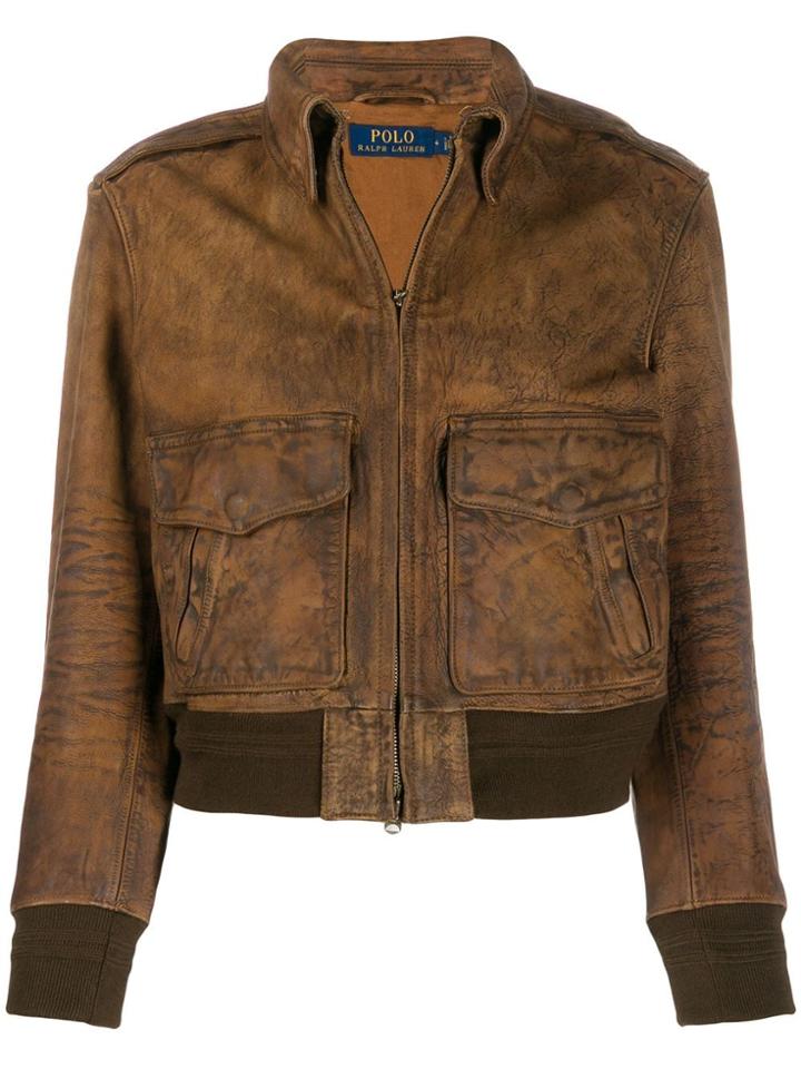 Polo Ralph Lauren Floral-print Bomber Jacket - Brown