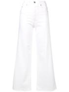 Eve Denim High Waisted Flared Jeans - White