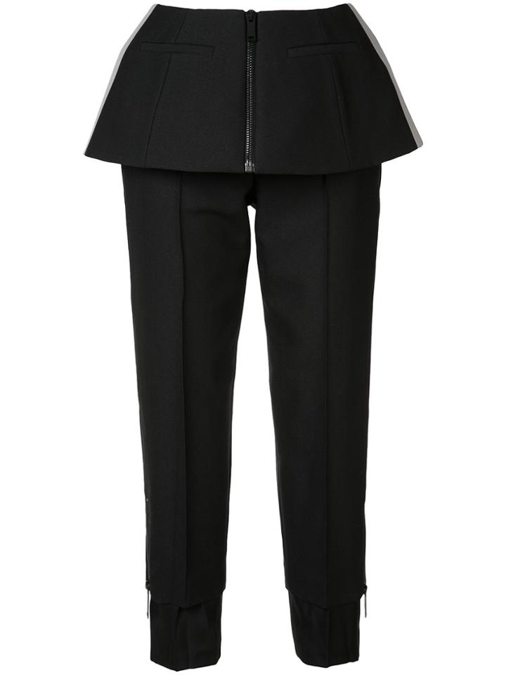 Vera Wang Trousers With Peplum - Black