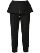 Vera Wang Trousers With Peplum - Black