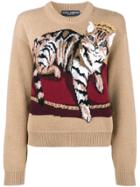 Dolce & Gabbana Cat Cashmere Blend Sweater - Brown
