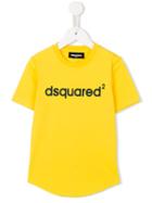 Dsquared2 Kids Logo Print T-shirt, Boy's, Size: 12 Yrs, Yellow/orange