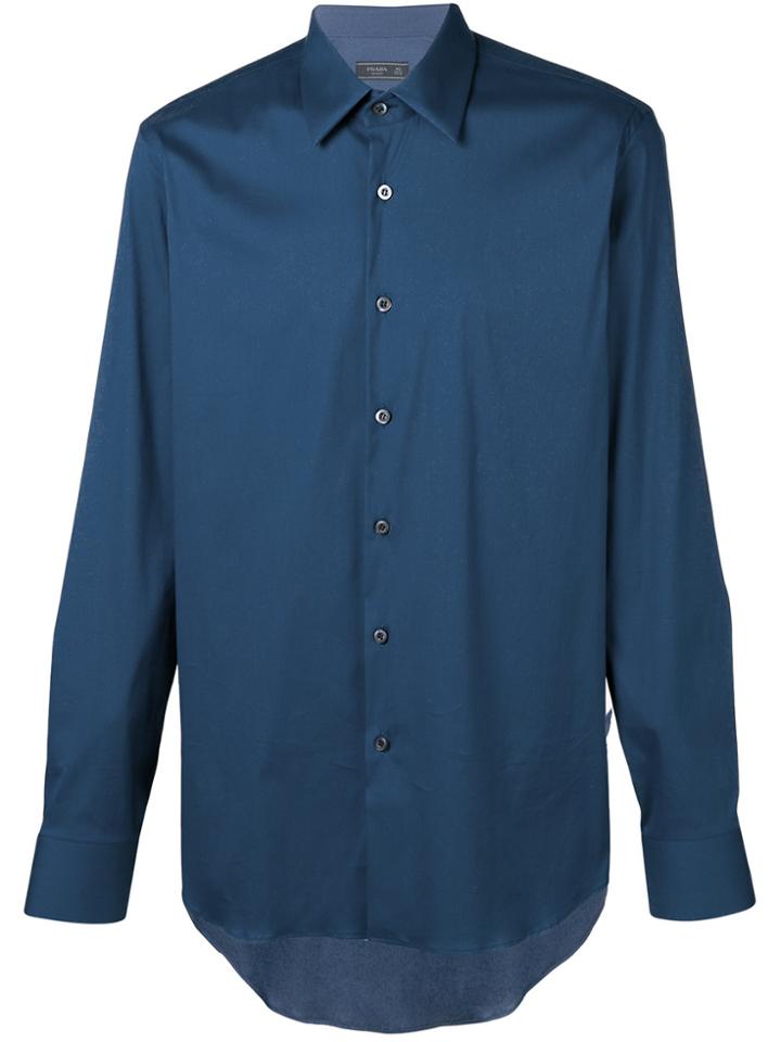 Prada Long-sleeve Fitted Shirt - Blue