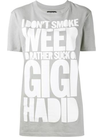 House Of Holland Gigi Hadid T-shirt, Women's, Size: Small, Grey, Cotton