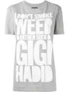 House Of Holland Gigi Hadid T-shirt, Women's, Size: Small, Grey, Cotton