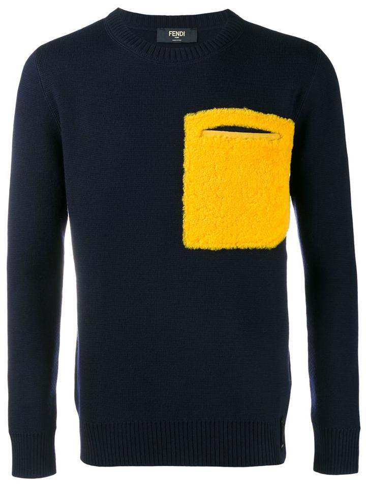 Fendi Lamb Fur Pocket Jumper