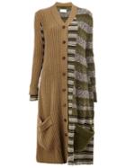 Maison Margiela Long Patchwork Cardigan, Women's, Size: Small, Cotton/acrylic/polyamide/wool