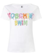 Moschino Dripping Logo T-shirt, Women's, Size: Xs, White, Cotton