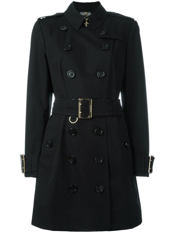 Burberry Cotton Gabardine Trench Coat With Oversize Buckle Detail -
