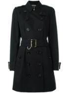 Burberry Cotton Gabardine Trench Coat With Oversize Buckle Detail -