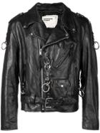 R13 Zipped Biker Jacket - Black