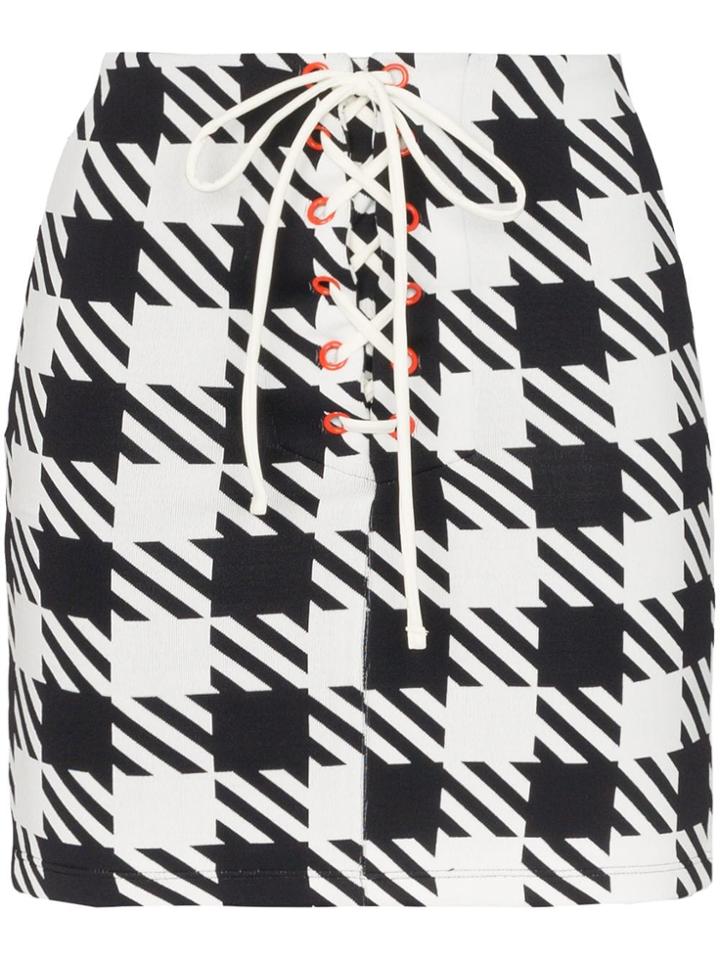 Solid & Striped Delilah Houndstooth Skirt - Black