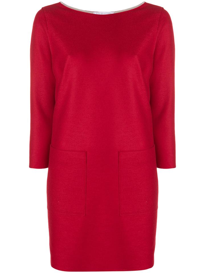 Harris Wharf London Long Sleeved Shift Dress - Red