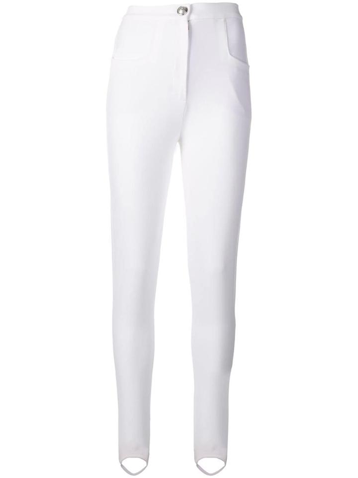 Balmain Skinny Feet Strap Trousers - White