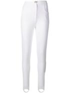 Balmain Skinny Feet Strap Trousers - White