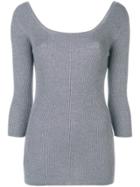 Prada Knitted Long Length Top - Grey