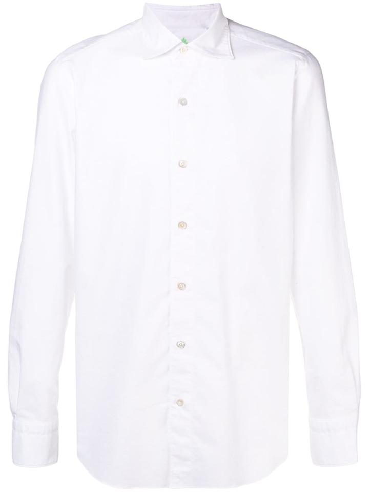 Finamore 1925 Napoli Spread Collar Shirt - White