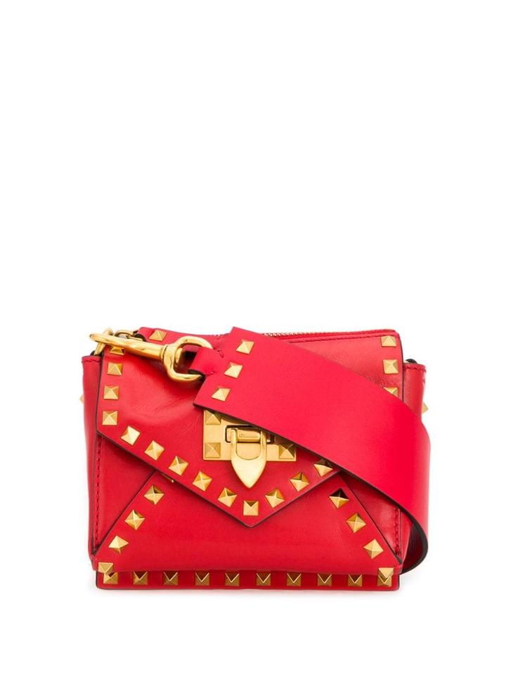 Valentino Valentino Garavani Small Rockstud Shoulder Bag - Red