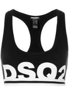 Dsquared2 Logo Sports Bra - Black