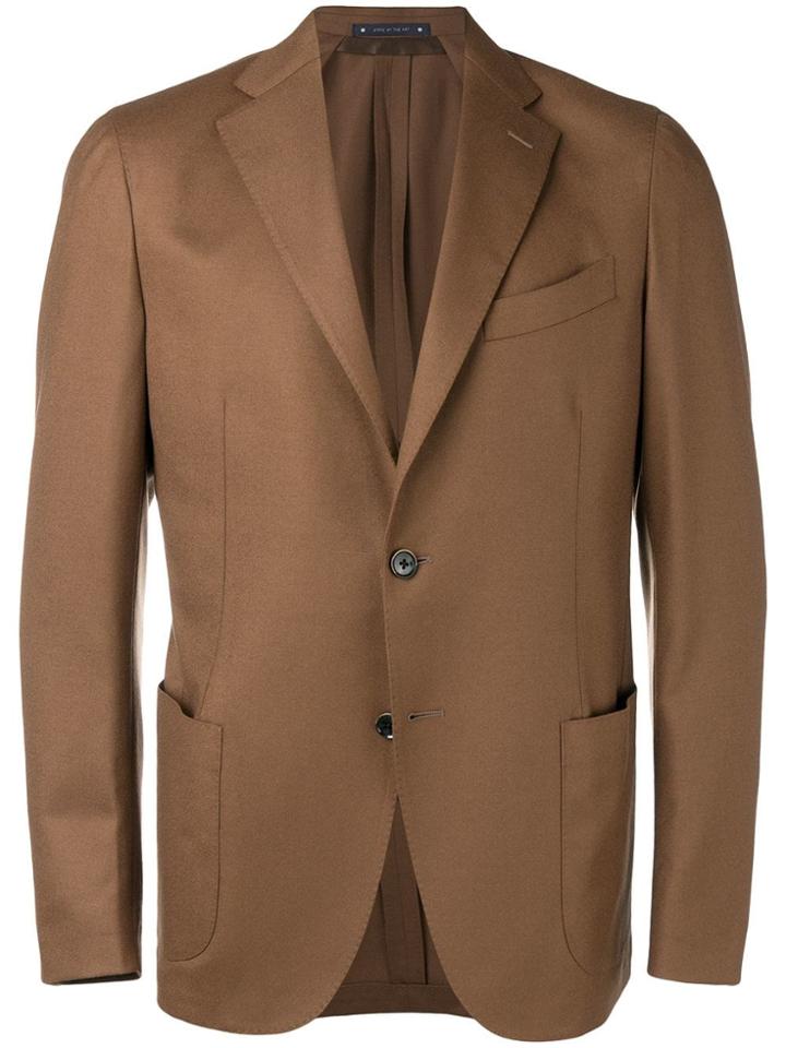 Bagnoli Sartoria Napoli Single Breasted Blazer - Brown