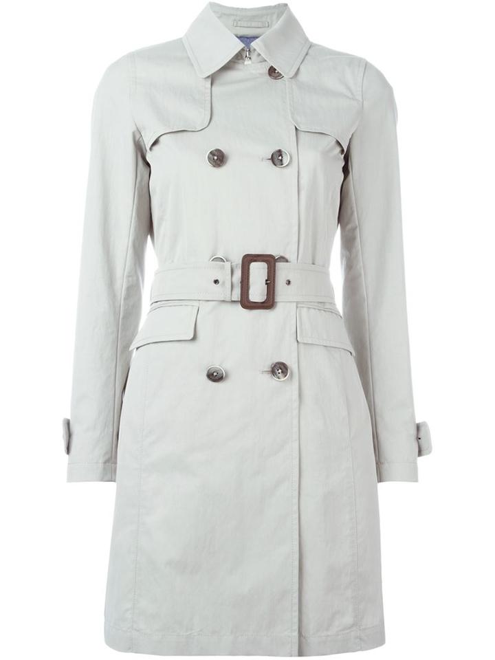 Herno Classic Trench Coat, Women's, Size: 46, Grey, Cotton