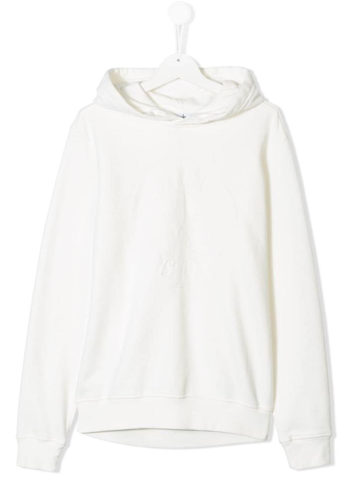 Stone Island Junior Longsleeved Hoodie - White