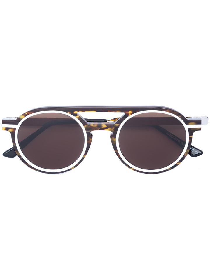 Thierry Lasry Round Frame Aviator Sunglasses - Brown