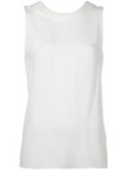 3.1 Phillip Lim Ruffled Back Tank Top, Women's, Size: 4, White, Silk