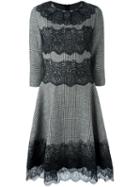 Ermanno Scervino Lace Hem Dress, Women's, Size: 40, Nude/neutrals, Linen/flax/virgin Wool/polyamide