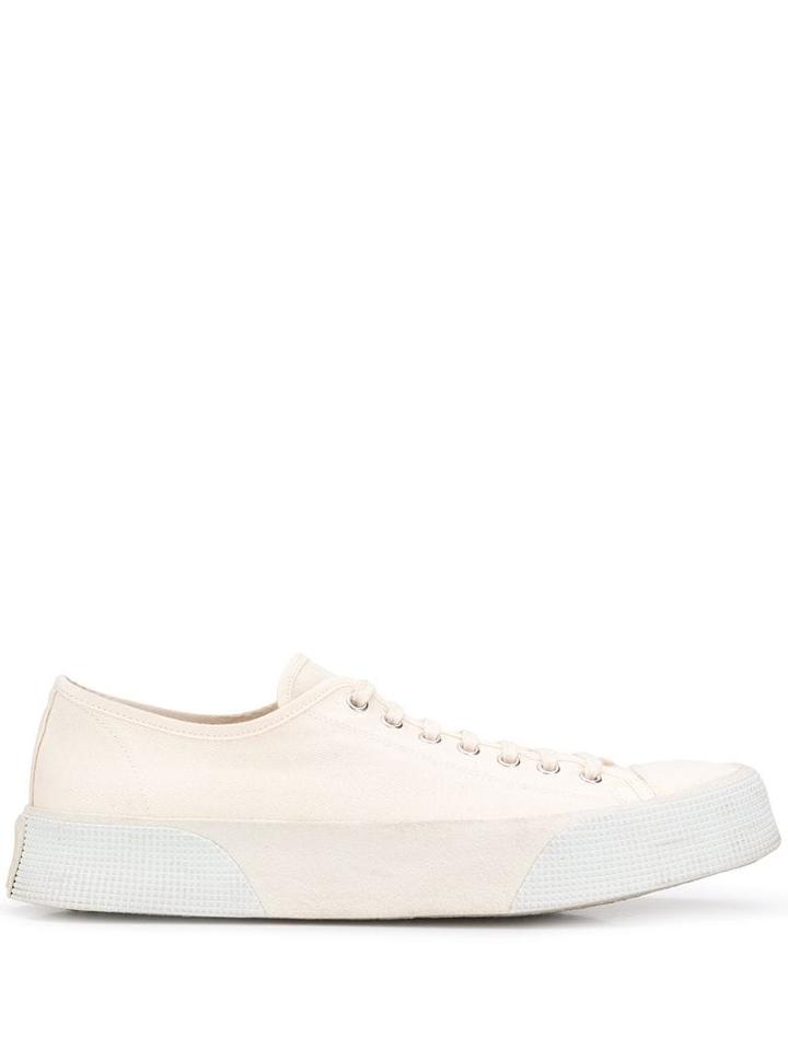 Ami Paris Low Top Vulcanized Trainers - Neutrals