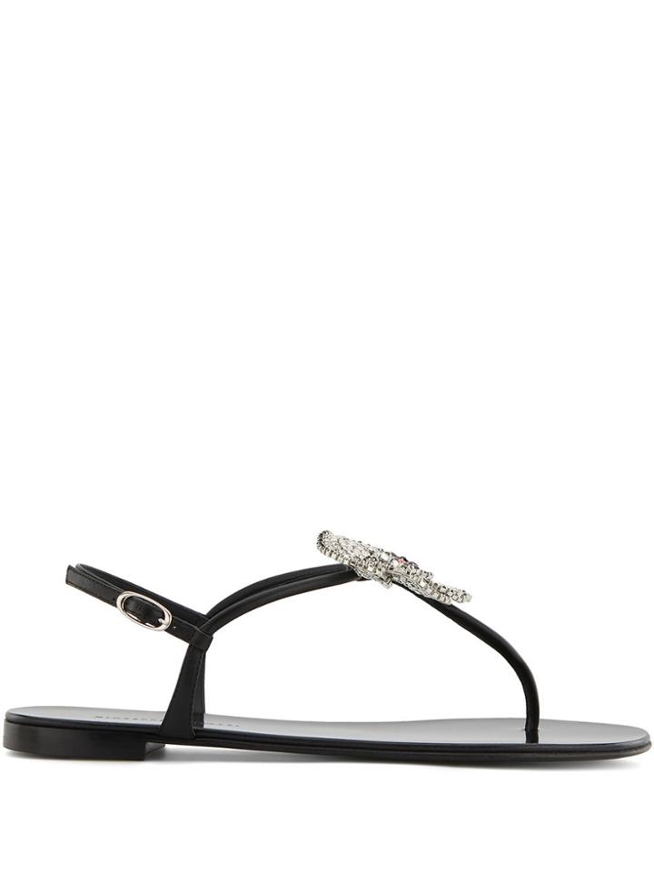 Giuseppe Zanotti Hollie Flower Sandals - Black