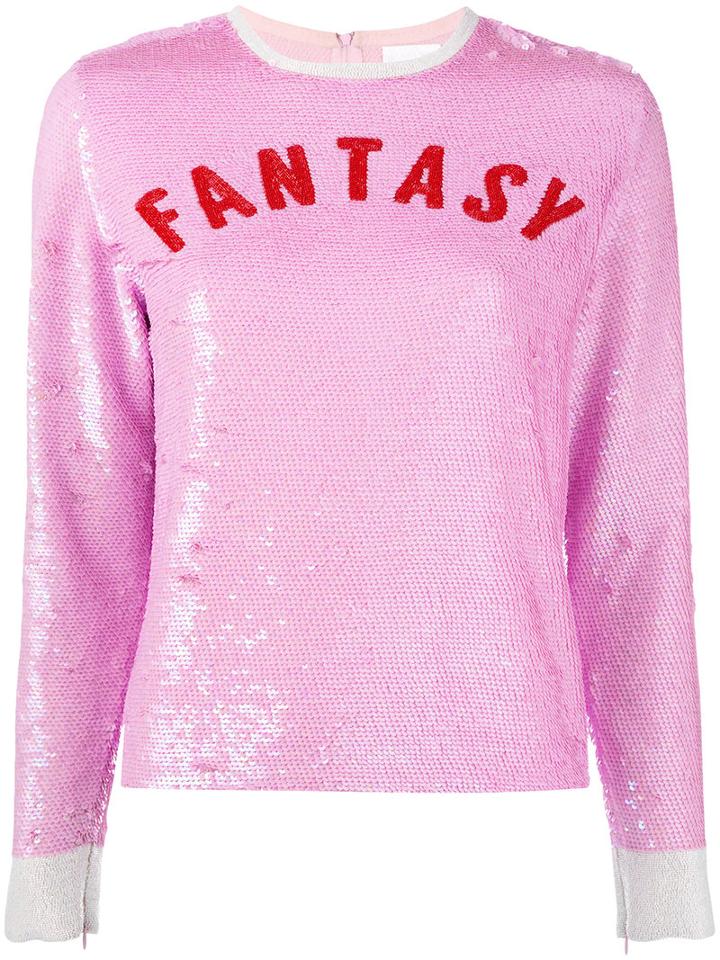 Ashish - 'fantasy' Sequin Top - Women - Silk - M, Pink/purple, Silk